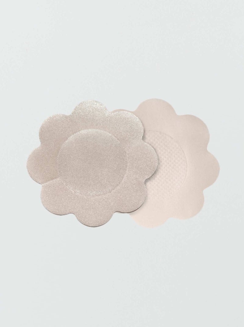 3 paar zijden tepelbedekkers 'Bye Bra' Beige - Kiabi