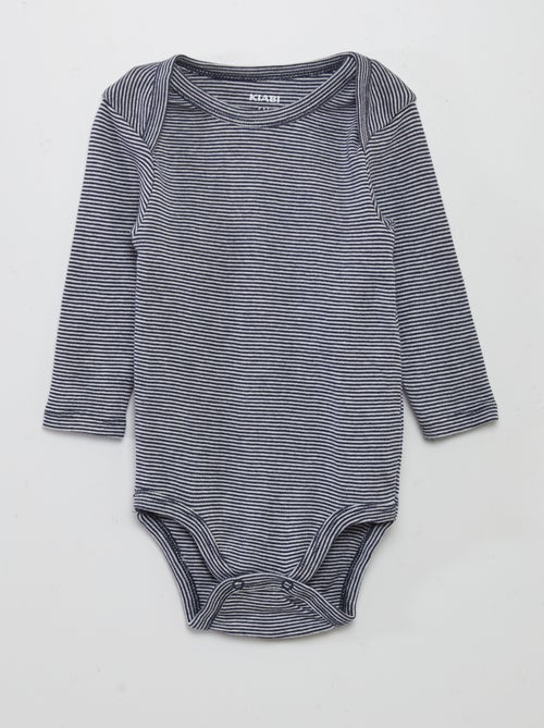 3 rompertjes met lange mouw - Kiabi