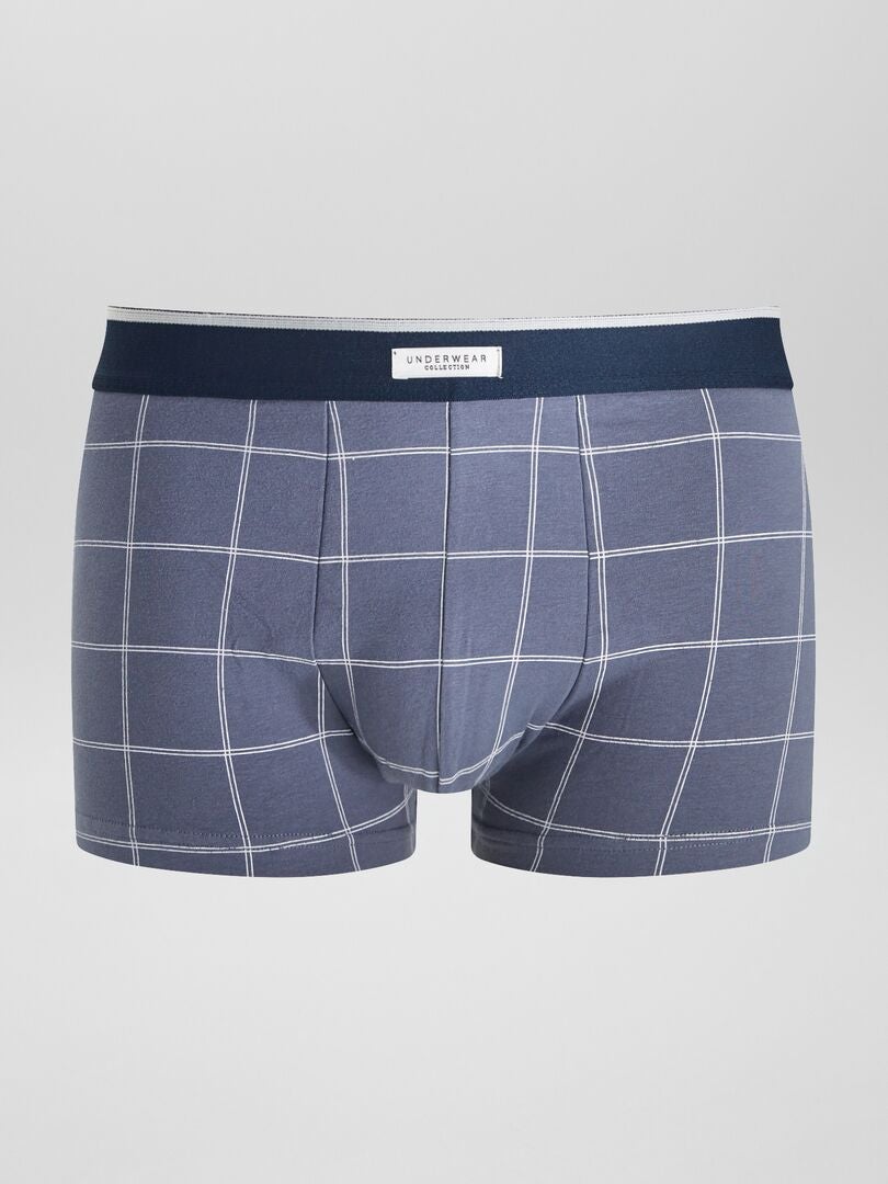3 stretch boxershorts BLAUW - Kiabi