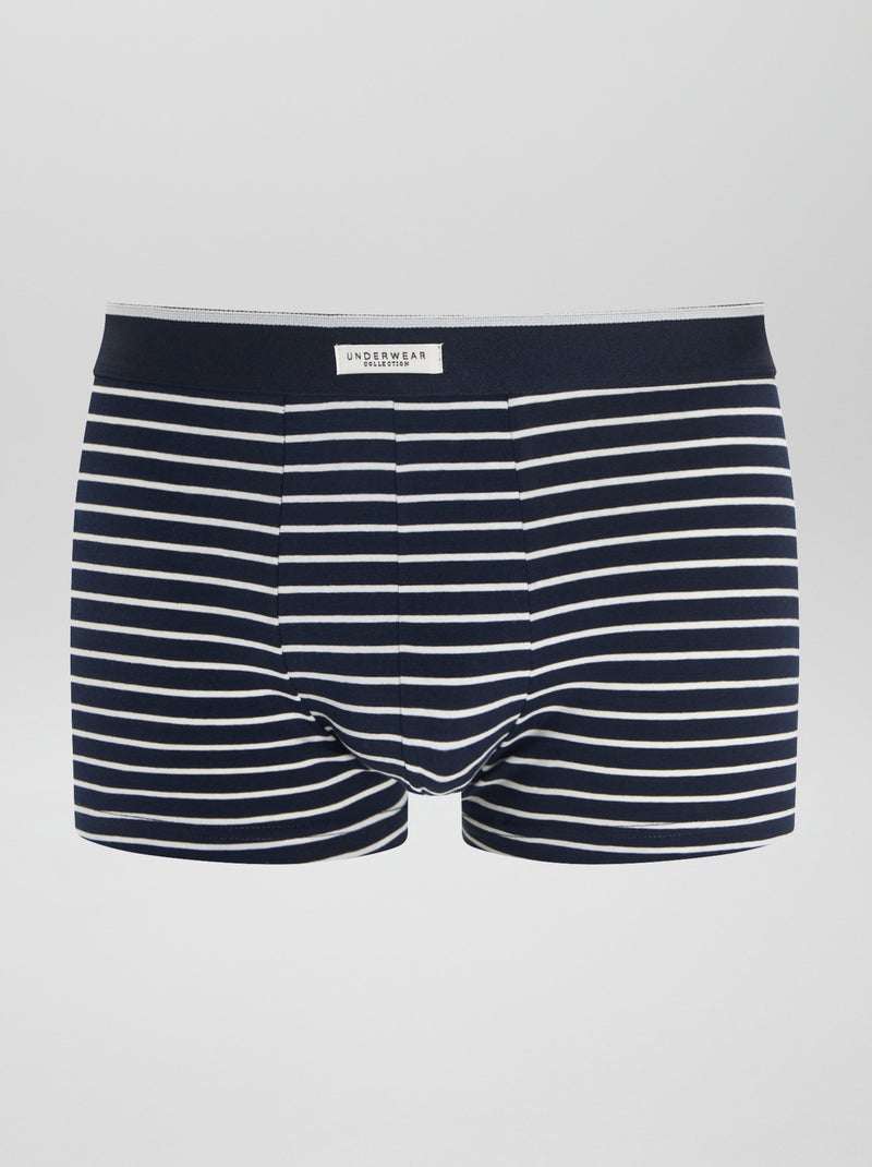 3 stretch boxershorts BLAUW - Kiabi