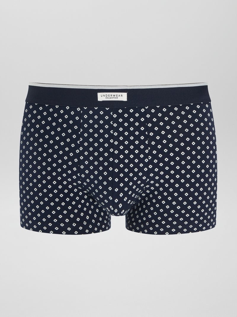 3 stretch boxershorts BLAUW - Kiabi