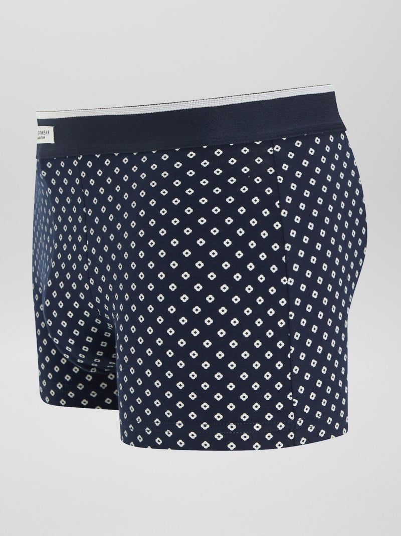 3 stretch boxershorts BLAUW - Kiabi