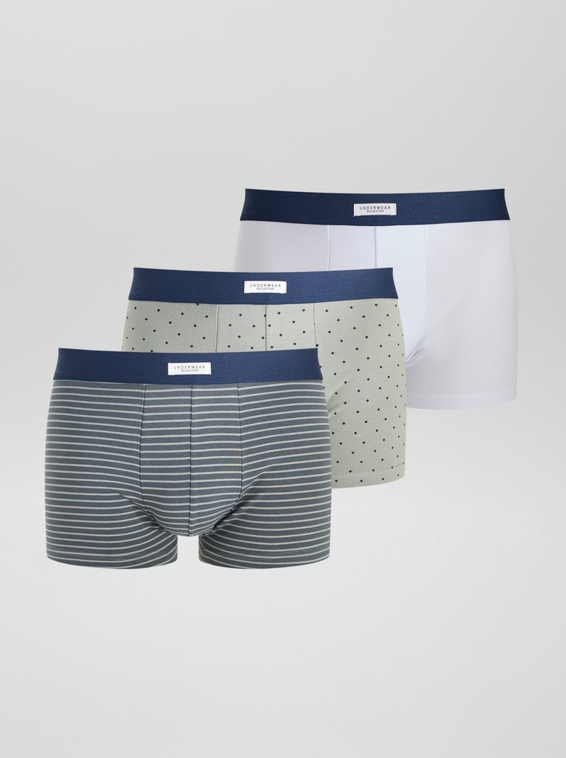 3 stretch boxershorts GRIJS - Kiabi