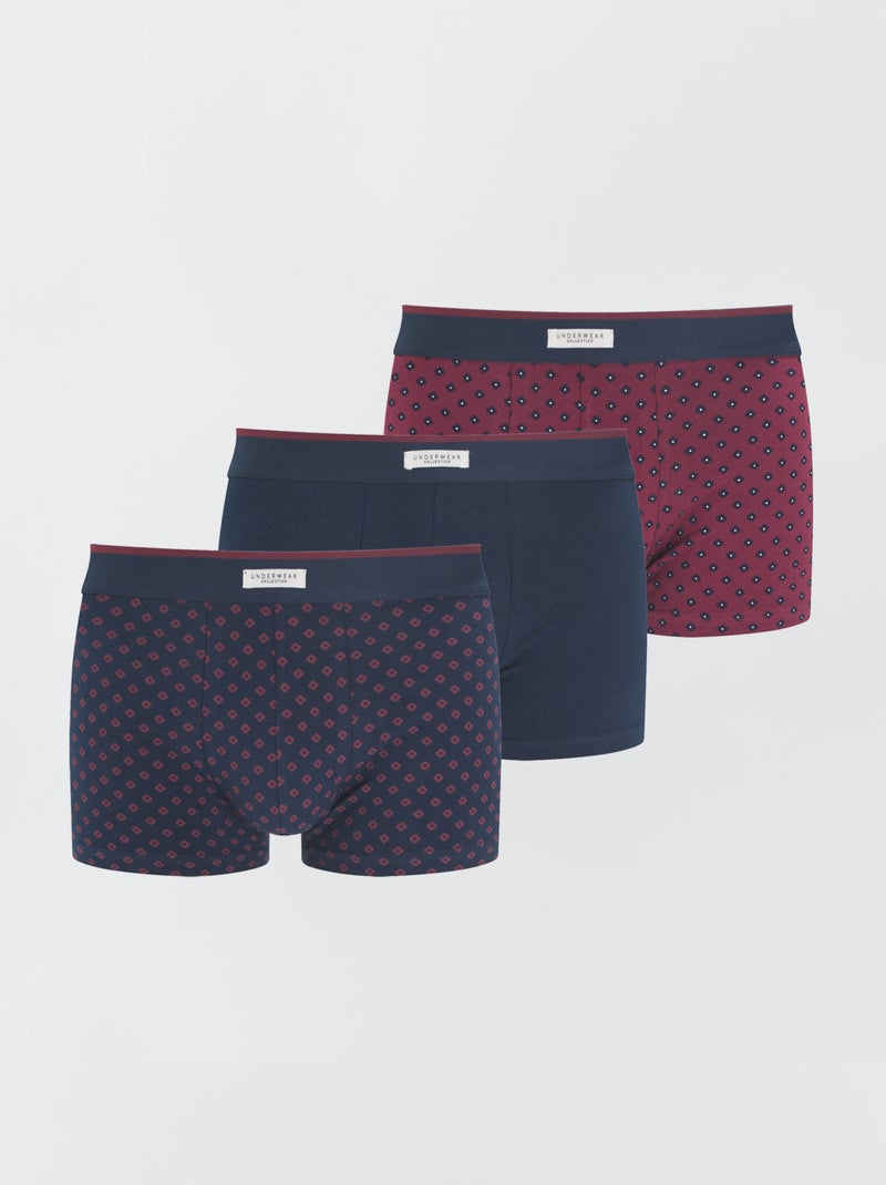 3 stretch boxershorts ROOD - Kiabi
