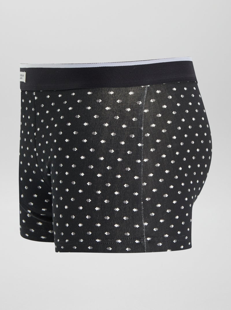 3 stretch boxershorts ZWART - Kiabi