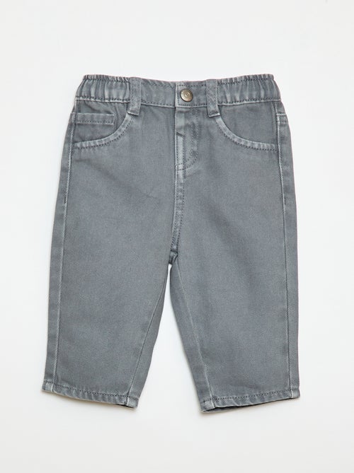 3/4-broek van twill met paperbagtaille - Kiabi