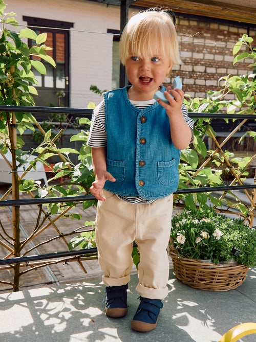 3/4-broek van twill met paperbagtaille - Kiabi