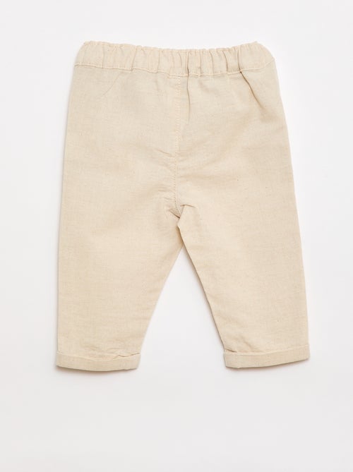 4-delige ceremoniële set van katoen en linnen - Kiabi