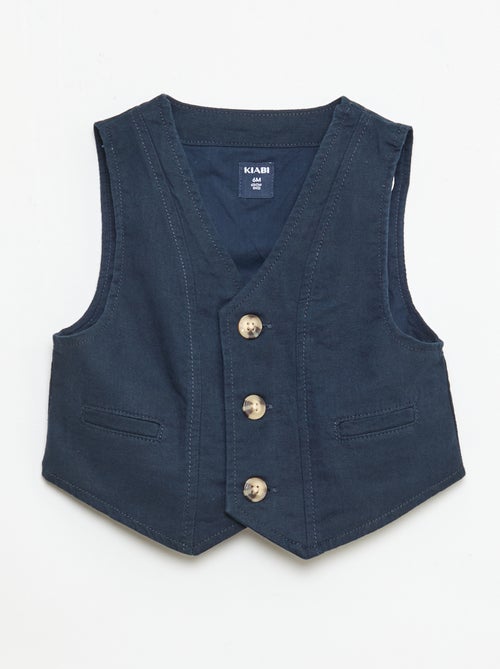 4-delige ceremoniële set van katoen en linnen - Kiabi