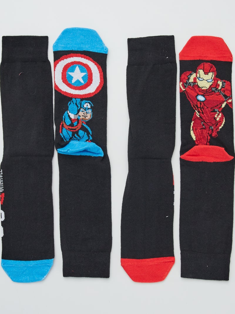 4 paar sokken 'Marvel' zwart - Kiabi