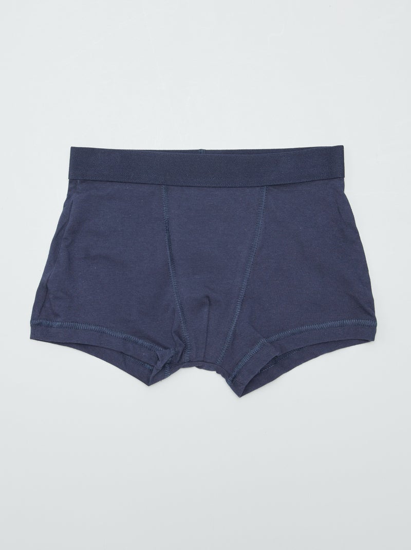 5 effen boxershorts BLAUW - Kiabi