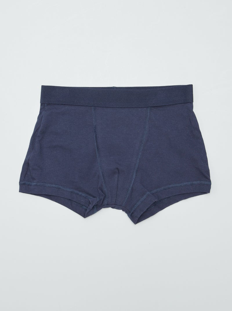 5 effen boxershorts BLAUW - Kiabi