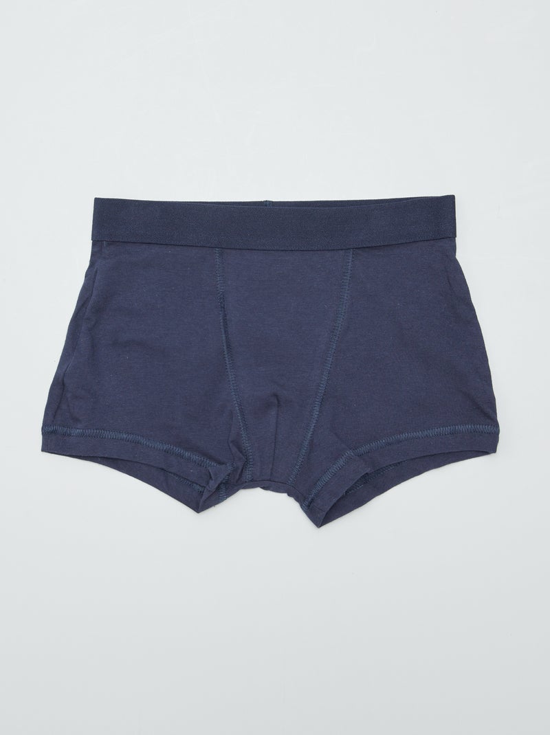 5 effen boxershorts BLAUW - Kiabi