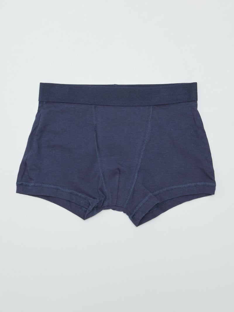 5 effen boxershorts BLAUW - Kiabi