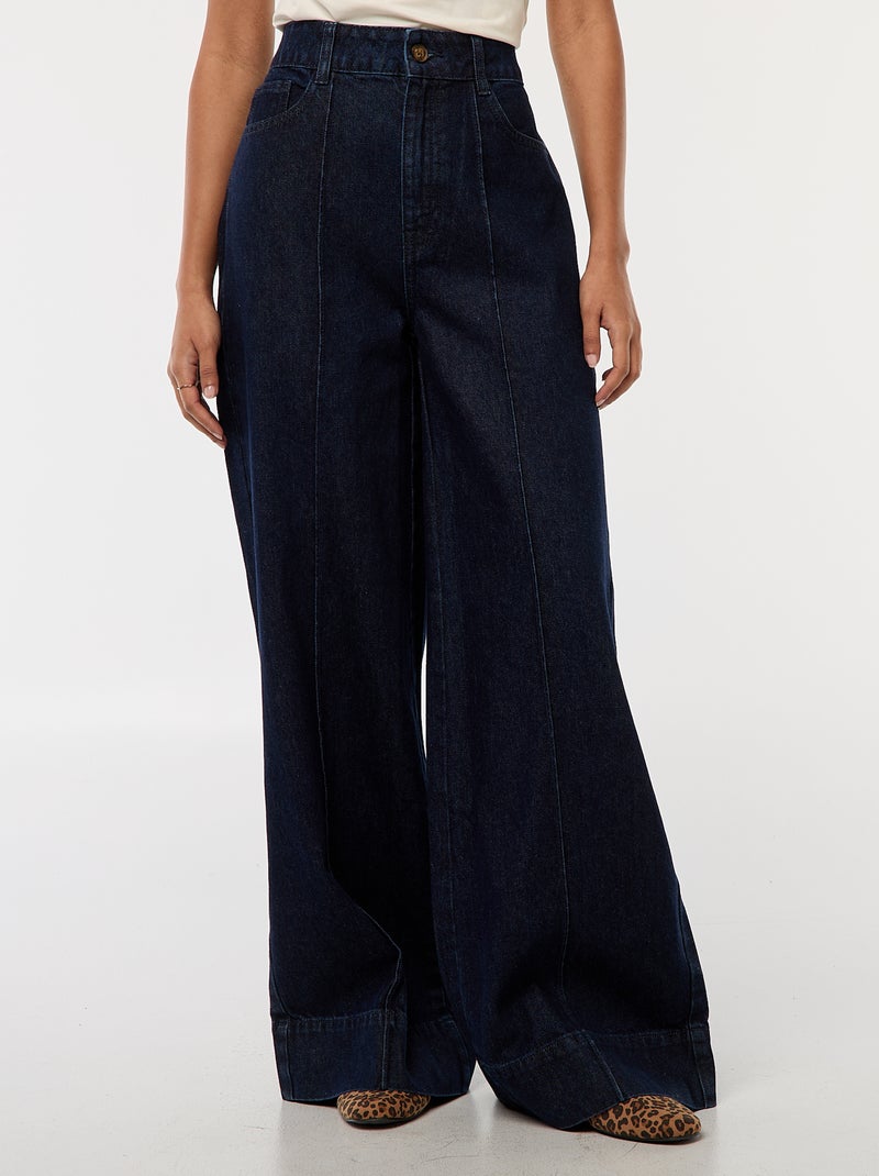 5-pocket-jeans met brede pijpen Blauw - Kiabi