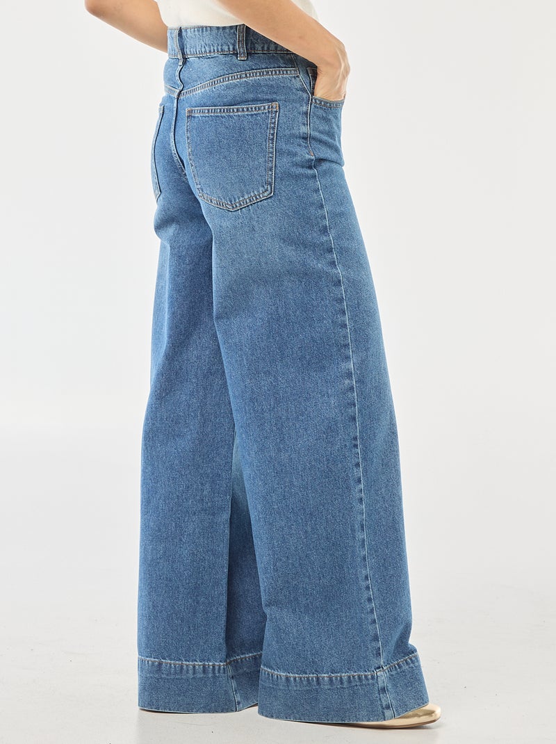 5-pocket-jeans met brede pijpen Blauw - Kiabi