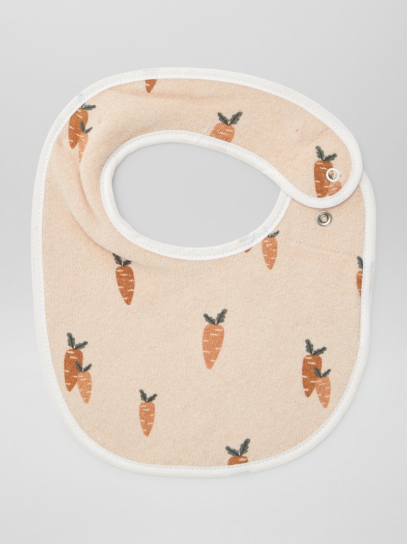 5 slabbetjes met leuke prints en drukknoopsluiting BRUIN - Kiabi
