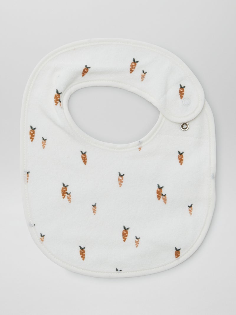 5 slabbetjes met leuke prints en drukknoopsluiting BRUIN - Kiabi