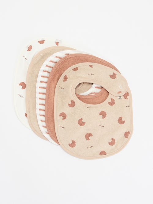 5 slabbetjes met leuke prints en drukknoopsluiting - Kiabi 5 slabbetjes met leuke prints en drukknoopsluiting - Kiabi