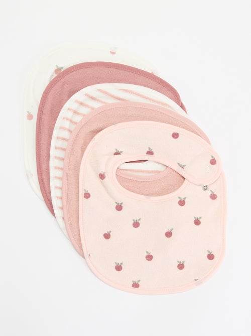 5 slabbetjes met leuke prints en drukknoopsluiting - Kiabi 5 slabbetjes met leuke prints en drukknoopsluiting - Kiabi