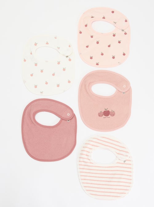 5 slabbetjes met leuke prints en drukknoopsluiting - Kiabi 5 slabbetjes met leuke prints en drukknoopsluiting - Kiabi