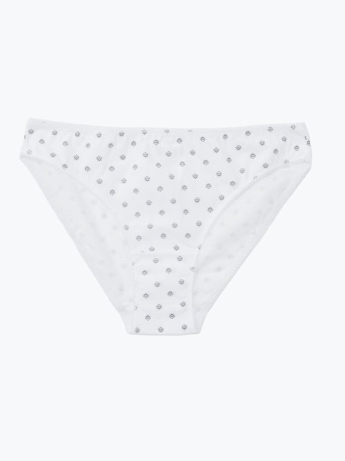 5 slips, effen en met print - Kiabi