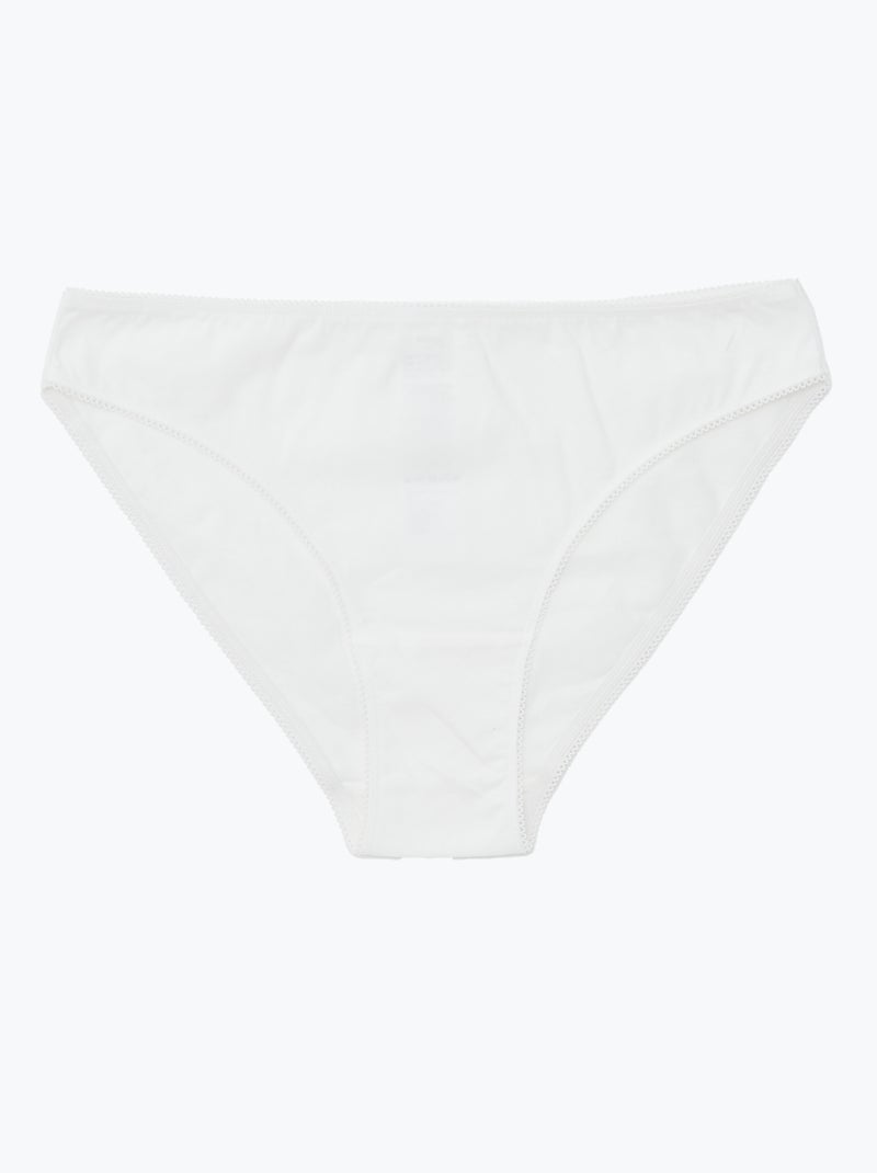 5 slips, effen en met print Wit - Kiabi