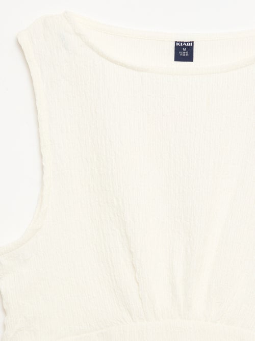 Aansluitend topje van crêpestof - Kiabi
