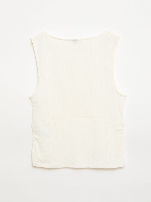 Aansluitend topje van crêpestof - Kiabi