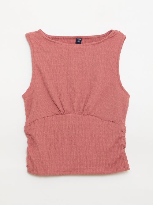 Aansluitend topje van crêpestof - Kiabi