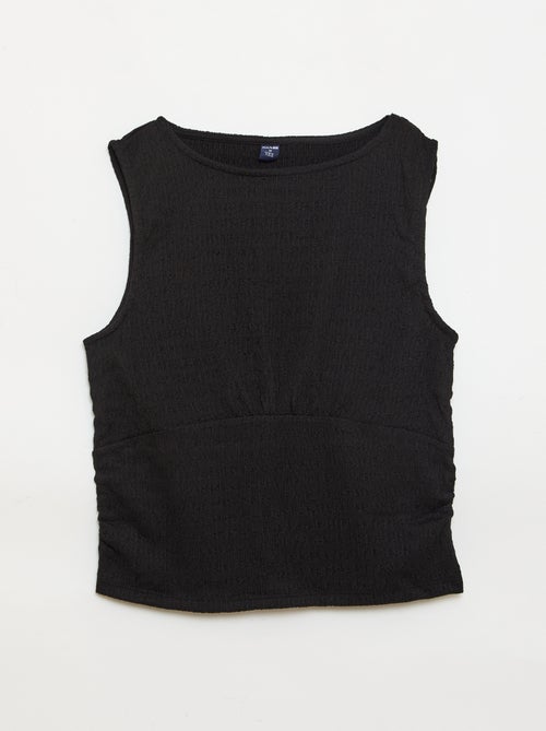 Aansluitend topje van crêpestof - Kiabi