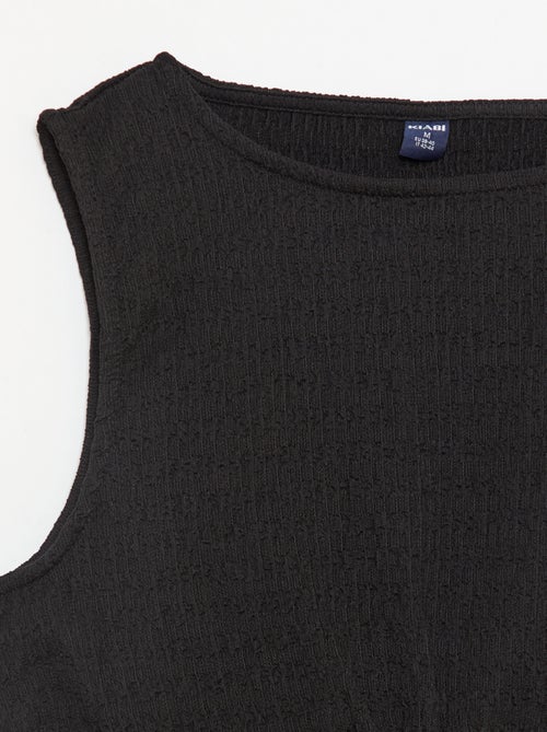 Aansluitend topje van crêpestof - Kiabi