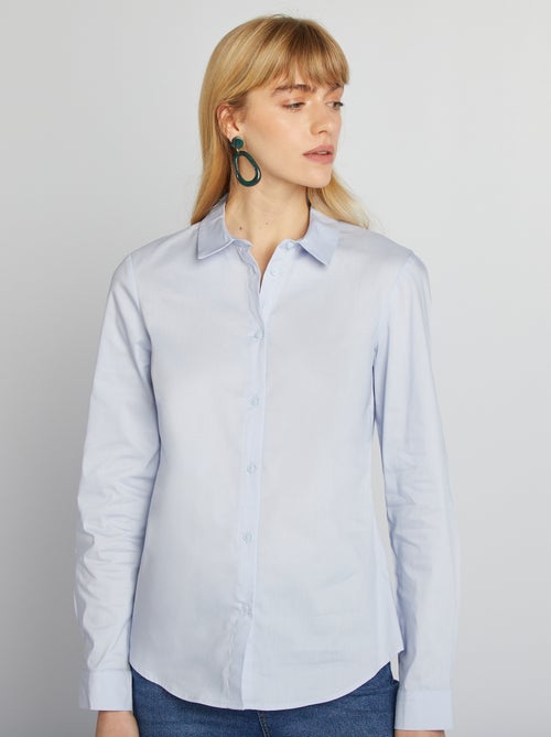 Aansluitende blouse met Italiaanse kraag - Kiabi