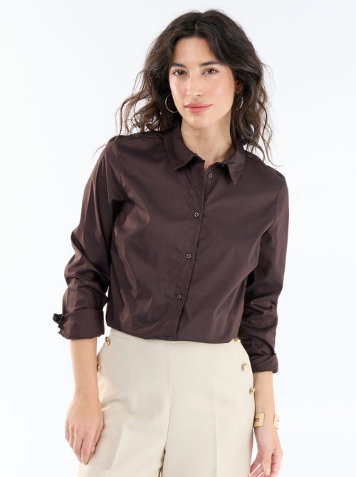 Aansluitende blouse met Italiaanse kraag - Kiabi