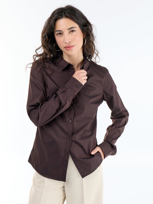 Aansluitende blouse met Italiaanse kraag - Kiabi