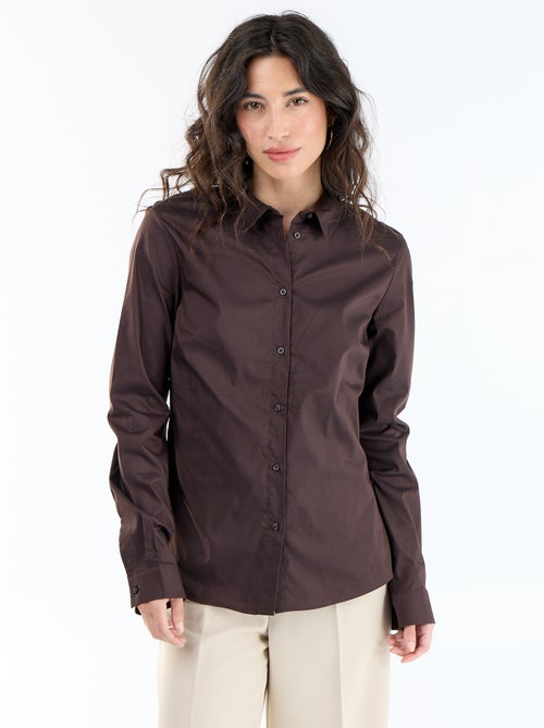 Aansluitende blouse met Italiaanse kraag - Kiabi