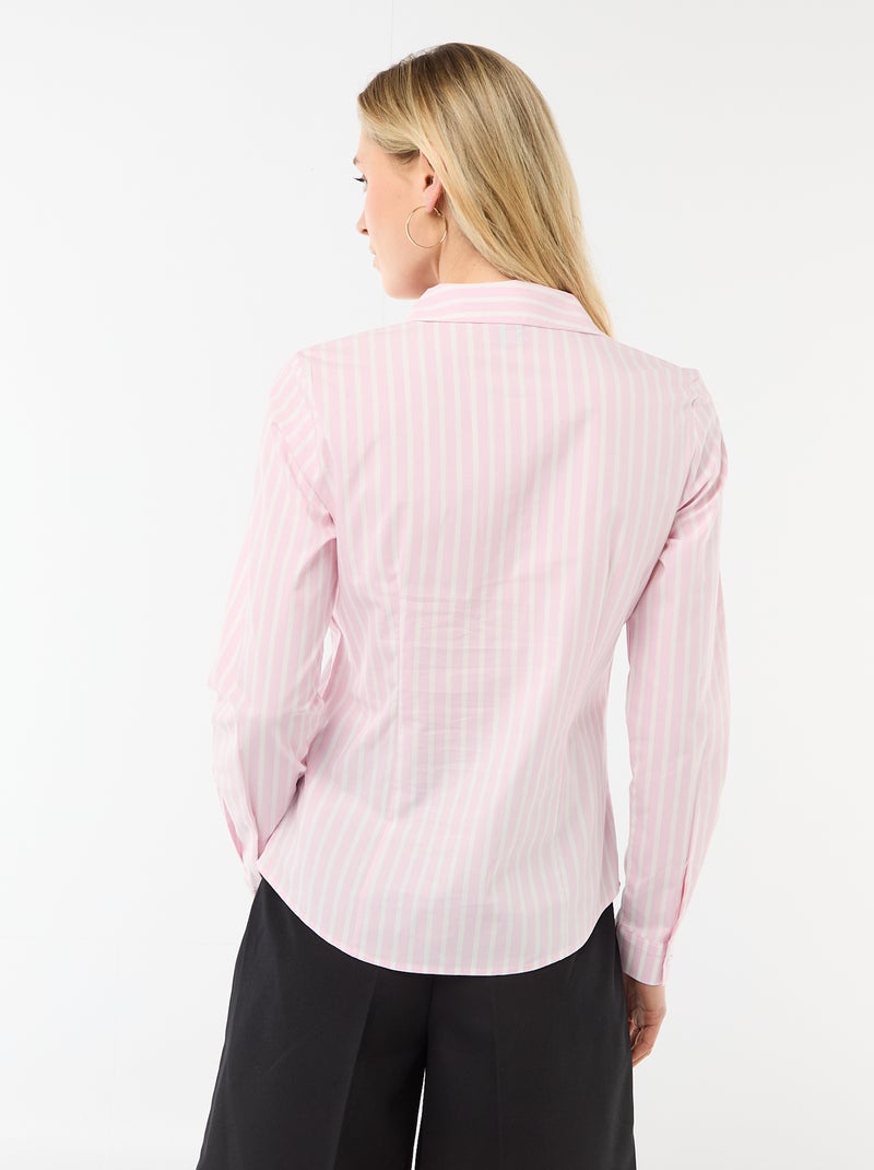 Aansluitende blouse met Italiaanse kraag Rose - Kiabi