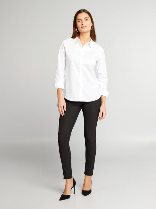 Aansluitende blouse met Italiaanse kraag - Kiabi