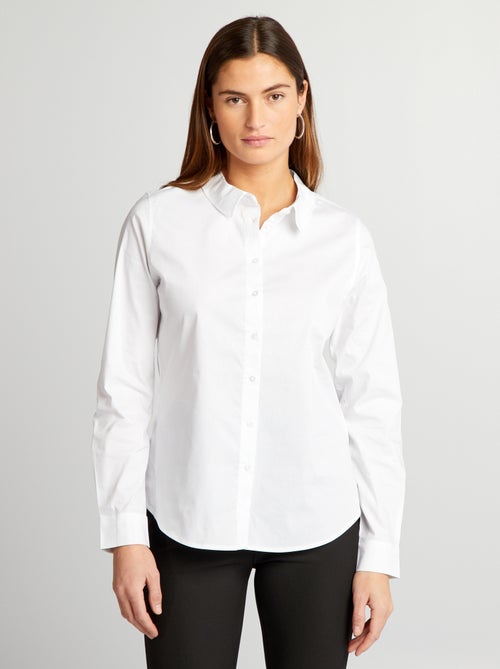 Aansluitende blouse met Italiaanse kraag - Kiabi