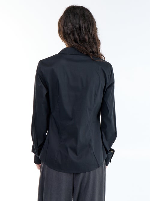 Aansluitende blouse met Italiaanse kraag - Kiabi