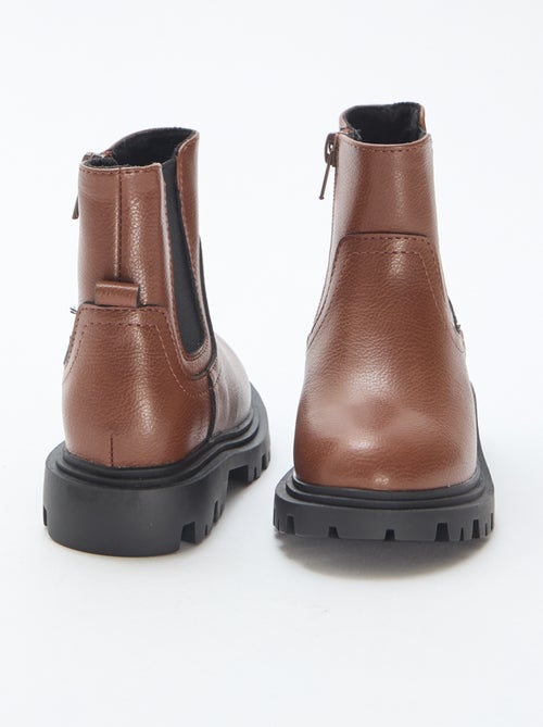 Aansluitende laarzen van imitatieleer - Kiabi