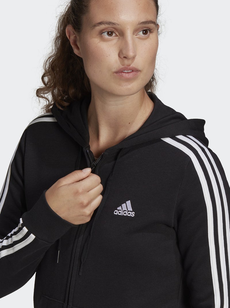 Adidas-hoodie met rits ZWART - Kiabi