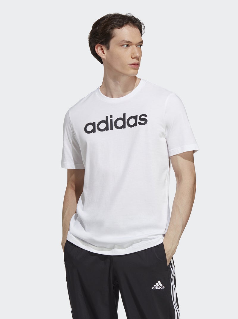 Adidas-T-shirt met ronde hals WIT - Kiabi