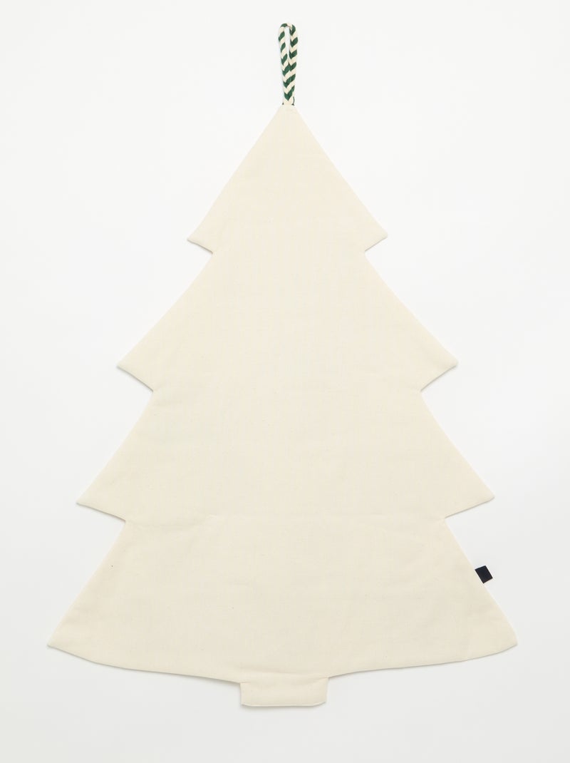 Adventskalender van textiel om op te hangen - KIABI Home Wit - Kiabi