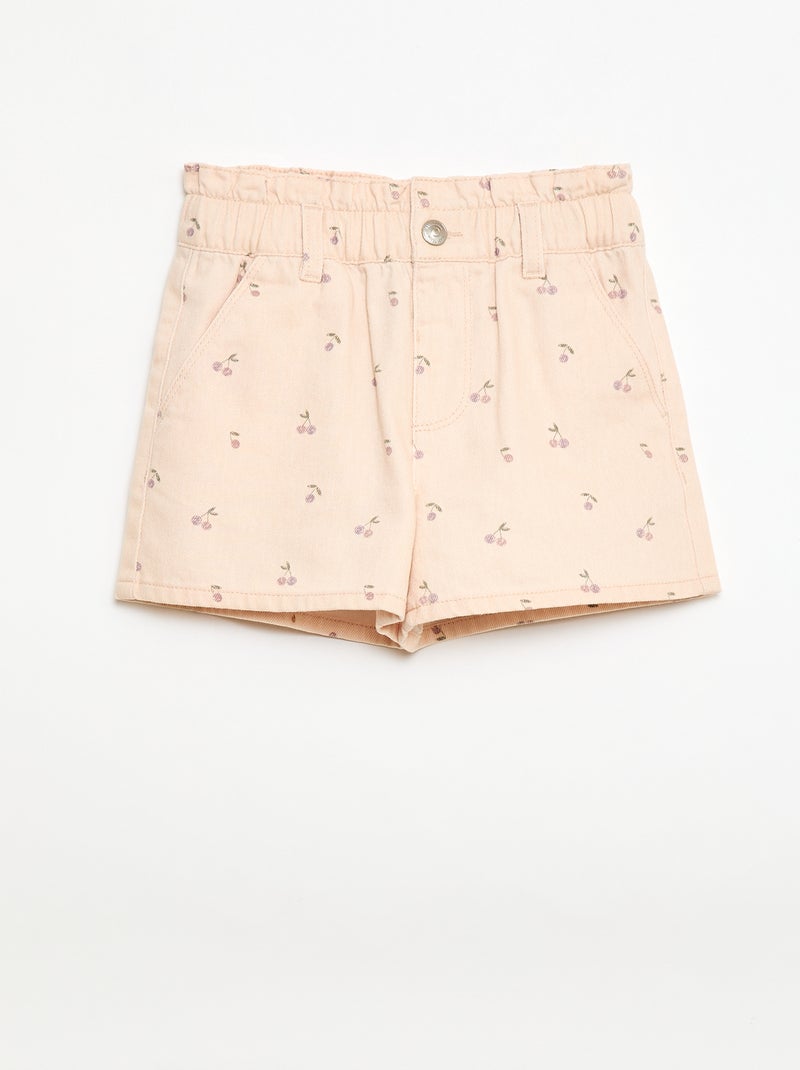 All-over bedrukte short van katoen Rose - Kiabi