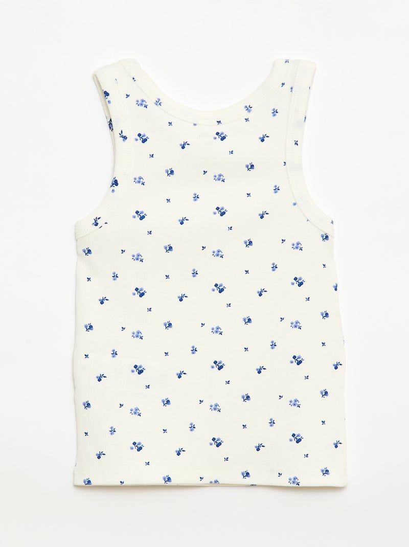 All-over ribtop Biege - Kiabi