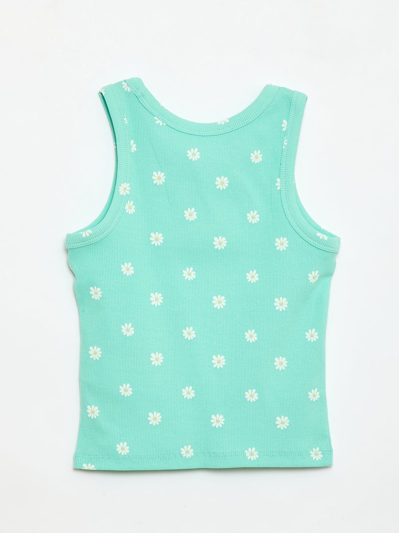 All-over ribtop Groen - Kiabi