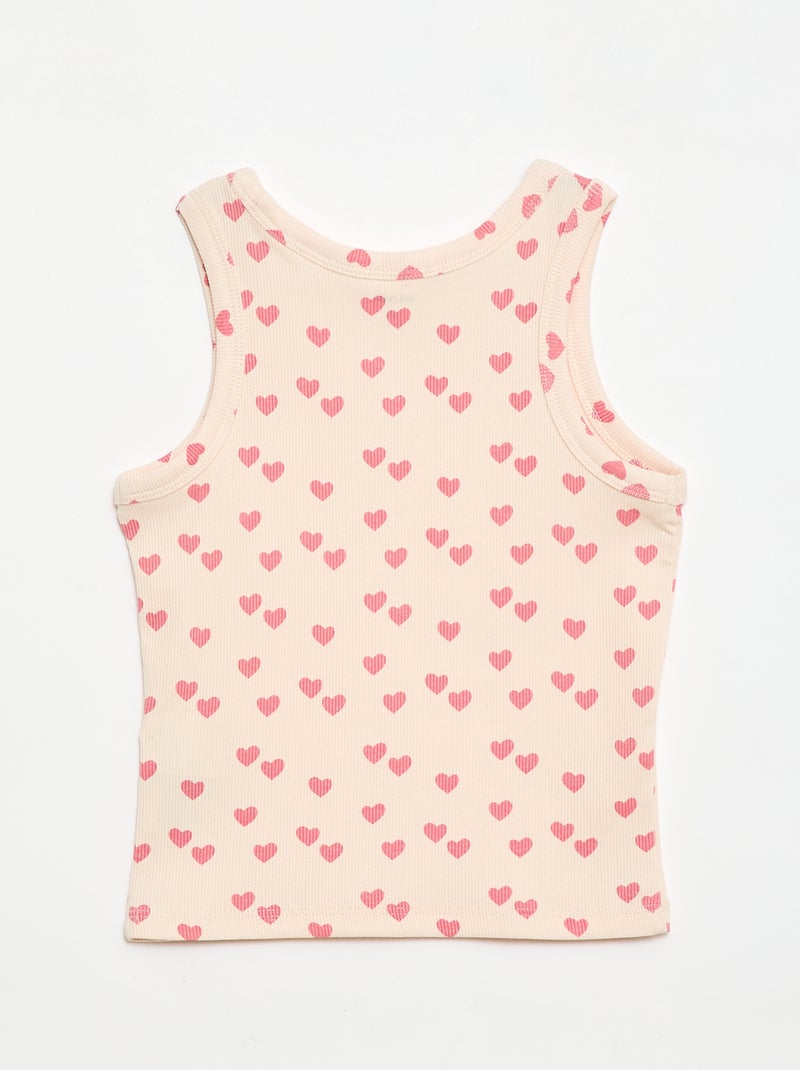 All-over ribtop Rose - Kiabi