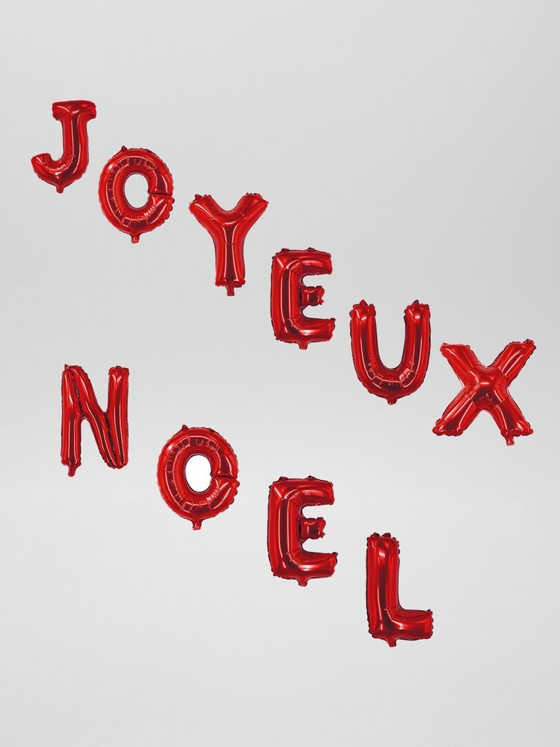 Aluminium ballonnen 'Joyeux Noël' rood - Kiabi
