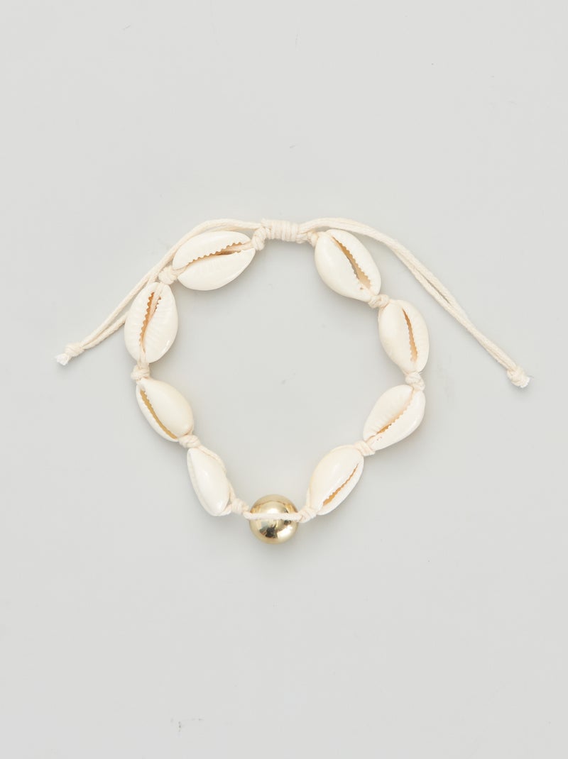 Armband met schelpjes BEIGE - Kiabi